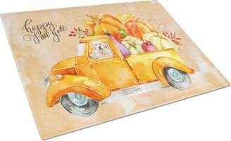 CK2618LCB Fall Harvest Goldendoodle Glass Cutting Board