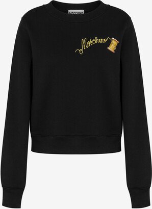 Sartorial Logo Embroidery Organic Cotton Sweatshirt