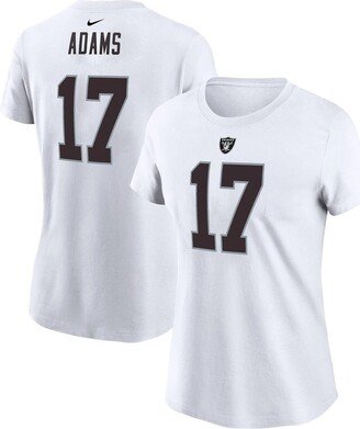 Women's Davante Adams White Las Vegas Raiders Player Name & Number T-shirt