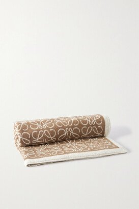 Anagram Cotton-terry Jacquard Towel - Neutrals