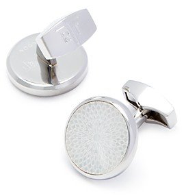 Guilloche Mother-of-Pearl Cufflinks