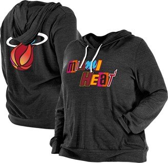 Women's Black Miami Heat Plus Size 2022/23 City Edition Bi-Blend Long Sleeve Hoodie T-shirt