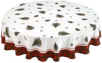 Christmas Tree Tartan Multicolored 70 Round Tablecloth