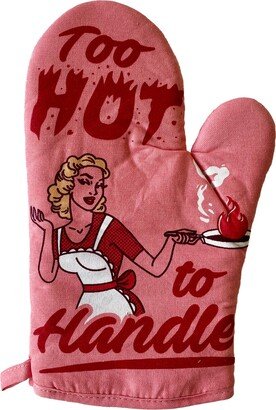 Too Hot To Handle Oven Mitt, Housewarming Gift, Pot Holder, Christmas Hostess Funny Mitts, Vintage Lady, Horrible Chefs