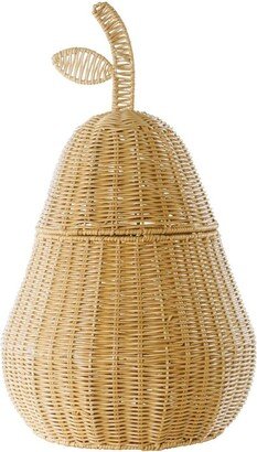 Kaplan Early Learning Pear Washable Wicker Floor Basket - Beige/khaki