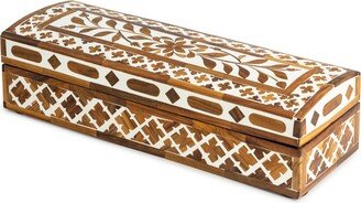 Gauri Kohli Jodhpur Wood Inlay Decorative Jewelry Box, Small