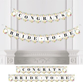 Big Dot Of Happiness Wildflowers Bride Bridal Shower and Wedding Bunting Banner Congrats Bride-To-Be