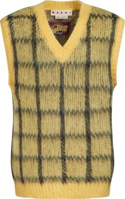 V-neck knitted vest-AN