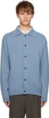 Blue Formal Polo Cardigan