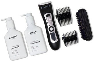 Sebastian Brocchi Brocchi Electric Trimmer, Beard Brush, Moisturizing Face Wash & Shave Lotion Bundle