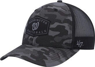 Men's Charcoal Washington Nationals Tonal Camo Convoy Trucker Snapback Hat