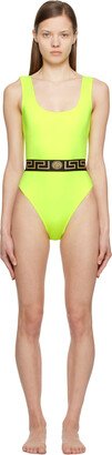 Yellow Greca One-Piece Swimsuit