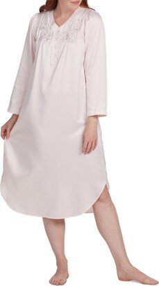 Women's Embroidered Long-Sleeve Nightgown