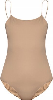 One-piece Swimsuit - Beige-AA