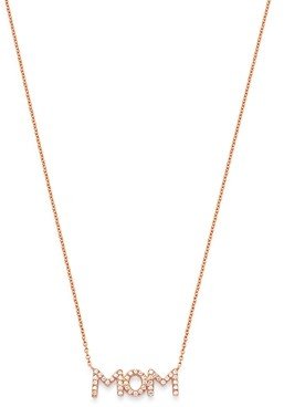 Diamond Mom Pendant Necklace in 14K Rose Gold, 0.08 ct. t.w. - 100% Exclusive
