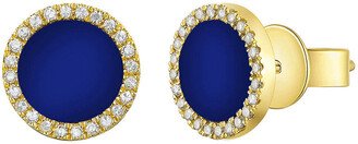 Sabrina Designs 14K 0.90 Ct. Tw. Diamond & Lapis Studs