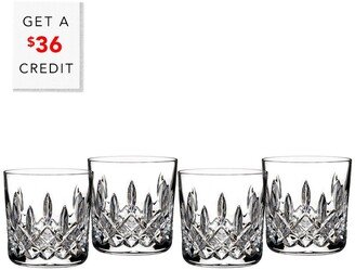 Lismore Tumbler 9Oz Set Of 4 With $36 Credit-AA