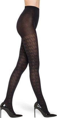 Monogram Jacquard Tights-AB