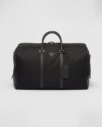 Re-nylon And Saffiano Leather Duffle Bag