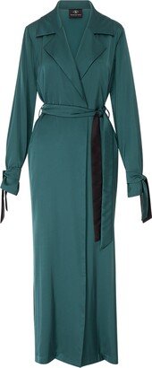 Mykaftan Trench Coat In Emerald Green