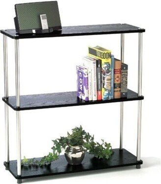 Snake River Décor 3-Tier Bookshelf Storage Rack Wood Black - 52 x 63