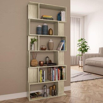 Book Cabinet/Room Divider Sonoma Oak 31.5