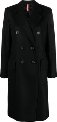 Double-Breasted Wool-Blend Coat-AC