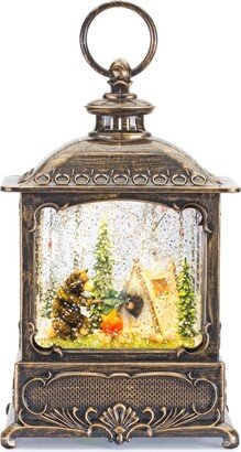 Snow Globe w/Bear Camp Fire - 5.25L x 4.5W x 10H