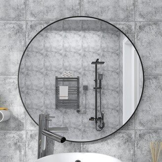 Wall Decor Big Bathroom Make Up Vanity Mirror Entryway Mirror - Black