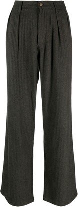 Ribbed Wide-Leg Trousers