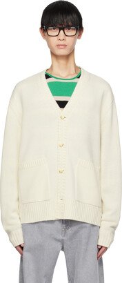 Guest in Residence Off-White Rib Cardigan