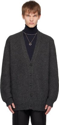 Gray Y-Neck Cardigan-AC