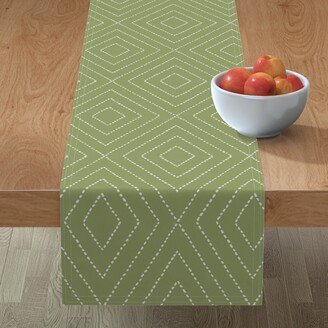 Table Runners: Diamond Dash - Green Table Runner, 90X16, Green