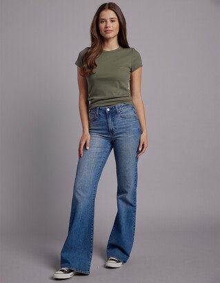 RSQ Womens High Rise Flare Jeans-AB