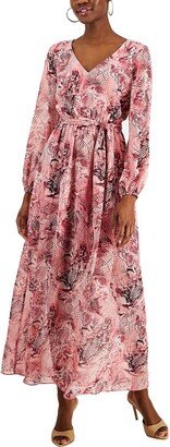 Womens Snake Print Long Maxi Dress