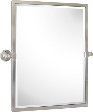 TEHOME Woodvale Rectangle Metal Pivot Bathroom Mirror