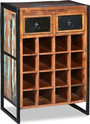 Wine Rack for 16 Bottles Solid Reclaimed Wood