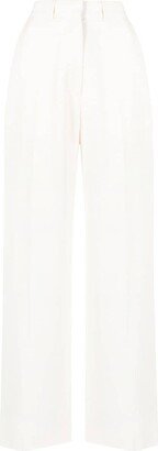 High-Waisted Tailored Trousers-BQ