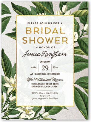 Bridal Shower Invitations: Botanical Dream Bridal Shower Invitation, Green, Matte, Signature Smooth Cardstock, Square