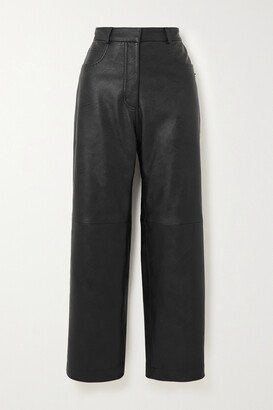 Net Sustain Vegetarian Leather Straight-leg Pants - Black