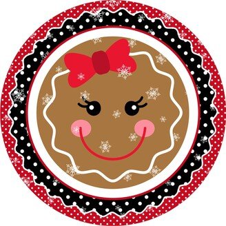 Gingerbread Girl Face Gingies Christmas Sign - Decor Wreath Door Hanger Tiered Tray Home