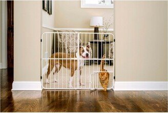 Big Tuffy Expandable Cat and Dog Gate with Small Door