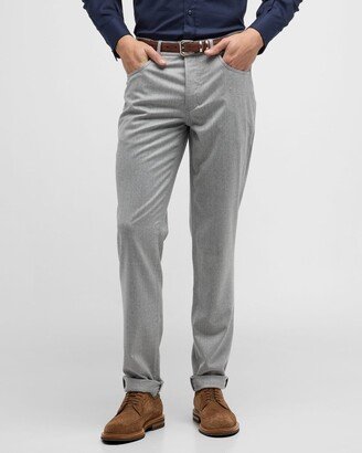 Men's Italian Fit Wool 5-Pocket Trousers