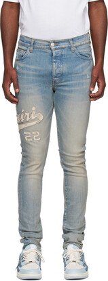 Indigo Varsity Appliqué Jeans