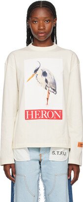 Off-White Heron Bird Painted Long Sleeve T-Shirt