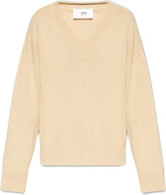 V-Neck Knitted Jumper-BJ