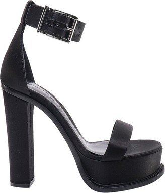 Ankle-Buckled Platform Sandals