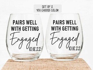 Engagement Gifts For Couple, Gift, Pairs Well With Being Engaged Glasses, Personalized The Couple
