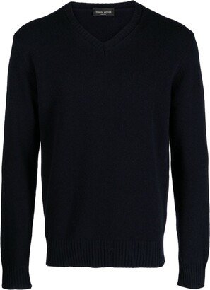 V-neck merino wool jumper-AB