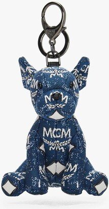 M Pup Charm in Vintage Denim Jacquard